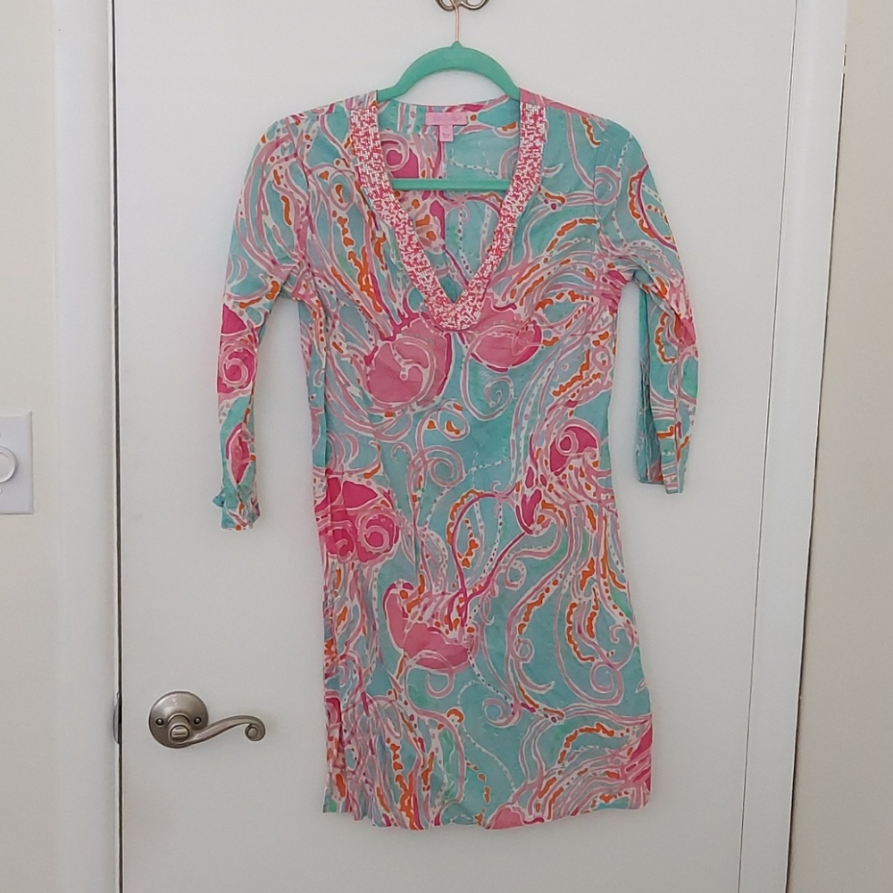 VINTAGE Lilly Pulizter cotton tunic made in India XS